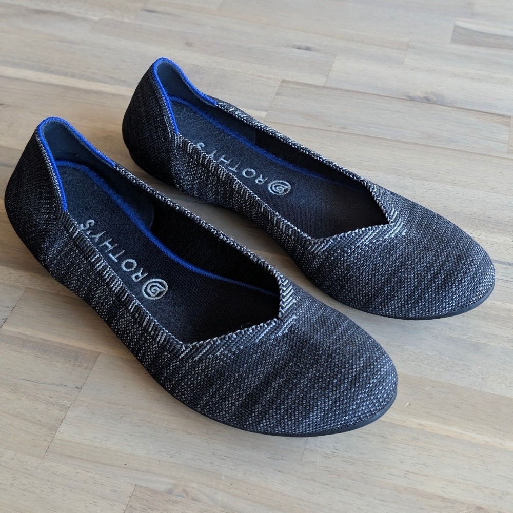 Rothys The Flat Round Toe Granite Heather Retired Color Womens 12